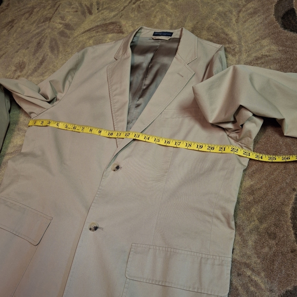 Polo Ralph Lauren Tan Cotton 2-button Sportcoat Blazer  Men Size 44R - Picture 12 of 16